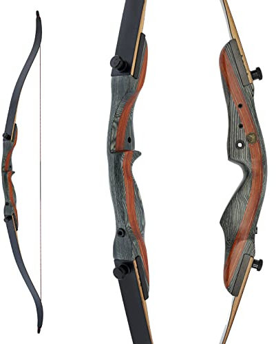 Drake Sediment - 62 Zoll - 20-50 lbs - Take Down Recurvebogen, 3-teilig, auch für anspruchsvollere Schützen empfehlenswert (45 lbs)