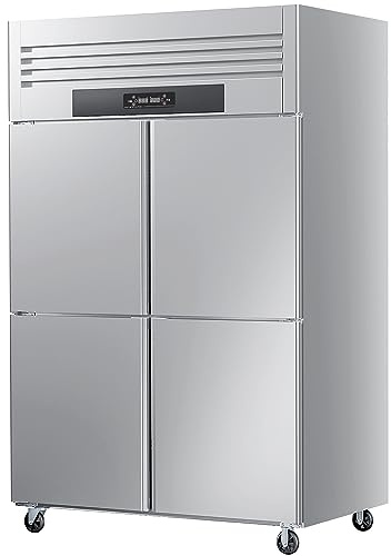 LEEVOT Side-by-Side Fridge-Freezer / 195 cm/Inverter Compressor/Multi Air Flow/Fridge Capacity 450 l/Freezer Capacity 450 l/Silver[Energy Class E]