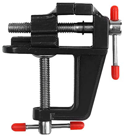 Schwarzer Mini-Tischschraubstock aus Aluminium for Halten von Schmuckmodellen, Elektronik-Werkbank, Kleinteilen, Handwerkzeug-Schraubstock