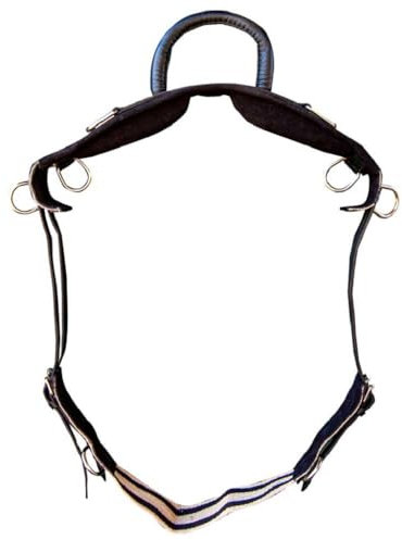 Brama West Longiergurt mit Haltegriff aus Leder und Canvas, Gr. Cob