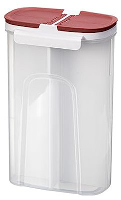 dijiusidy Adjustable Partition For Storage Needs - Cereal Storage Containers Dispenser Diverse Storage Plastic Storage Container, Honey bud red
