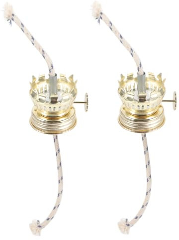 Amosfun 6stücke Kerosinlampenbrenner Mit Docht Vintage Öllampe Zubehör Metallregler Für Retro Glasöllampe Für Projekte Und Reparaturen