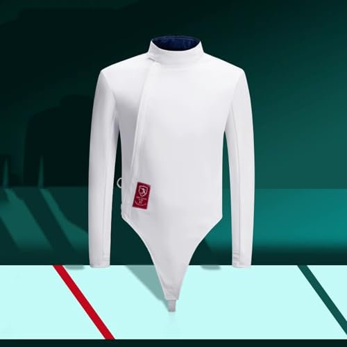 JUNYOHOA Fechtbekleidung for Erwachsene und Kinder, 350N-Trainingsfechtoberteile, Schutzkleidung for Florett, Degen, Säbel und Fechten (Color : Right Hand, Size : 46#)