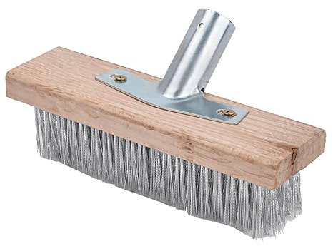 Cepillo de Piso de Alambre de Acero Inoxidable, Cepillo Fuerte de la Cubierta de la Limpieza los 50cm, Cepillo de Escoba para Superficies Rugosas Resistentes, Cepillo Fregador de