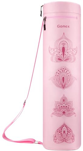 Gonex Yogatasche, Yogamatte Tasche Durchgehender Reißverschluss für Robuste wasserdichte Yogamatten-Tragetasche mit Wasserdichter Fachtasche für Nasse Handtücher Verstellbarem Schultergurt