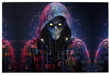 Hacker Era Puzzles1000 Teile Pädagogische Intellektuelle Holzpuzzles, lustige Puzzles, Stressabbau-Puzzles, 75 L x 50 B cm