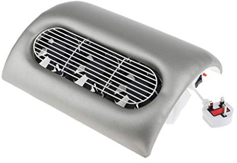 WEIJICUI Nagelstaubsauger, 15W Pro Nagel-Saugsammler-Reiniger-Nageltrockner-Maschine, für Maniküresalon-Maschine(Silvery Grey)