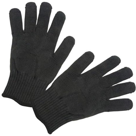 ANDRESLAD Schnittfeste Handschuhe Level Schutz Antischnitt Küchenhandschuhe Schwarz Leicht Atmungsaktiv Elastisch Für Schneiden Austernöffnen Holzschnitzen Gartenarbeit