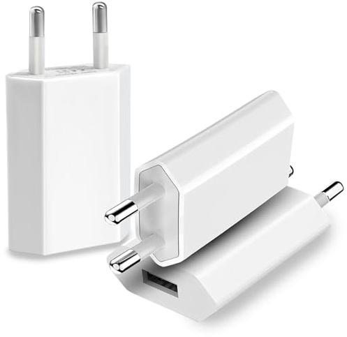 Yesimola 3er-Pack USB Netzteil Stecker 5V-1A, USB A Adapter Plug, Stecker für Ladekabel,Slim Ladestecker Netzteil 5V/1A,für iPhone Tablets, eBook Reader, MP4, Smartphones, iWatch, Kameras