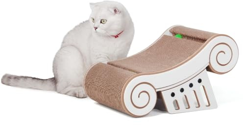 CanadianCat Company | Design-Kratzmöbel Athena | Kratzbrett mit Spielschienen | 45 x 27 x 24 cm