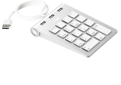 LifenaviStore Dynamic Working Experience USB Wired Keyboard with Built In Hub of Three Ports & an Effective Dedicated Keypad Layout