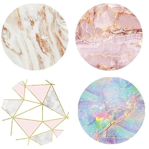 4 Pack New Version Phone Holder Black White Marble Grip Stand Finger Holder for Smartphone and Tablets (Marble pattern 1)