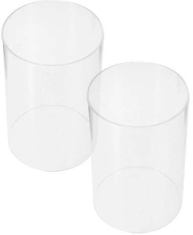 QUMIIRITY Glaszylinder ohne Boden als Kerzenhalter | 2 Stück, 10×15 cm, transparentes Glas, vielseitig als Windlicht, für Kerzen & Teelichter, ideal für Tischdeko, Hochzeit