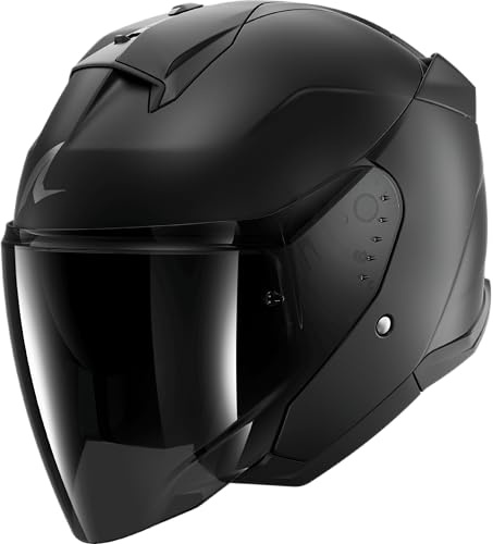 SHARK, Jet Motorradhelm SKWAL JET DARK SHADOW Black Mat Titan A08, L