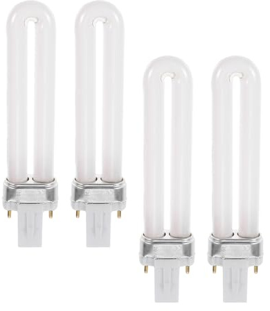 Tubo Lampada 4 Pezzi in Vetro 12w 365nm Bianco, per Manicure | Ricambio per Lampada Unghie, Cura Gel Veloce, Lunga Durata, Set da Quattro, Formato Kt818