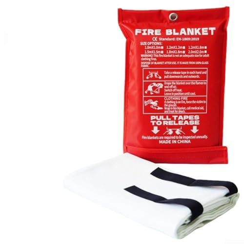 Couverture anti-feu réutilisable avec tissu en fibre de verre pour extinction immédiate d'incendie, légère et facile à ranger en kits (3)