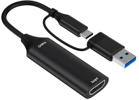 TOWARDSNAN Scheda di acquisizione video da gioco USB+Tipo C a HDTV 4K 60Hz Registratore Videocamera da gioco Scheda convertitore a bassa latenza