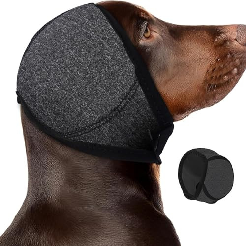 Dog Ear Muffs,Dog Ears Protectors,Waterproof Dogs Ear Covers,Dogs Snood Swim Ears Protectors,Adjustable,Reduce Stress and Anxiety,for Grooming, Swimming, Thunderstorms,Firework