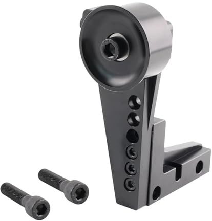 tensor correa Kit de tensor correa distribución manual ajustable, plateado, compatible con Honda Civic B16, B18, B20, serie B, DOHC Poleas tensoras(Black)
