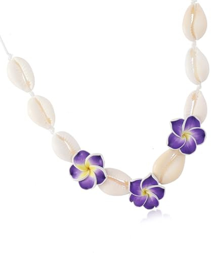 Buxuaaaa flexibel mjuk lera blommig snäcka halsband för utomhusaktiviteter vardagskläder stilfullt smycke flexibelt keramikhalsband, One Size, enligt beskrivningen, enligt beskrivningen