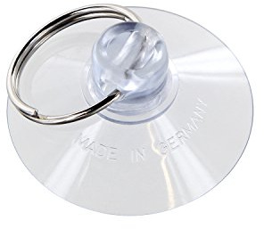 4 x Saugnapf - Säugnäpfe Haftsauger Haken Gewinde Bohrung Lichterkette Schlüsselring Ring Mutter Auto Camping Rändelmutter 30 40mm 40 50 mm Mit Transparent Extra Stark – Made in Germany