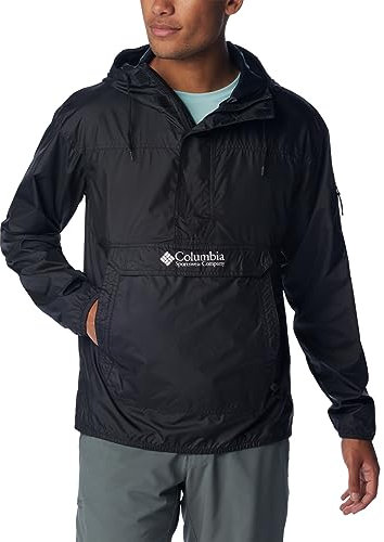 Columbia Men's Challenger Windbreaker, Lightweight Windbreaker Jacket, Black, Size S