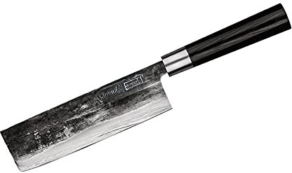 SAMURA Super 5 Damasco Professionale Giapponese Coltello da Cucina Nakiri Micarta. Durezza 60 HRC…