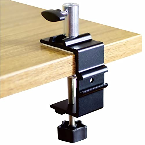 Heavy Duty Replacement Clamp for 1/2” Base Magnifying Lamp，Desk Lamp，Magnify Lamp，Swing Arm Lamp，Mic Microphone Suspension Boom Scissor Mount(Black)
