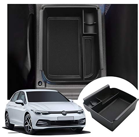LFOTPP Golf 8 MK8 Mittelkonsole Ablagefach, Auto Zubehör Mittelarmlehne Aufbewahrungsbox Original (Schwarz)