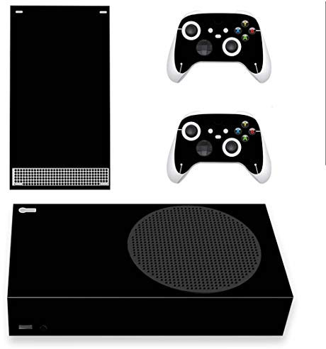 PlayVital Skin für Xbox Series S, Aufkleber Vinyl-Skins Schutzfolie Wrap Abziehbild Abdeckung Stickers Folie für Xbox Series S Konsole Controller-Schwarz