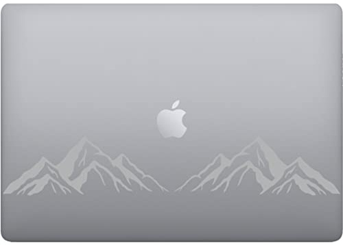 Adesivo montagna Laptop Sticker Decalcomania Vinile Tablet Art Graphic Laptop Vinile adesivo macbook decalcomania arte mela -Vinile colore a scelta COD.P0046(GRIGIO 74)