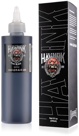 HAWINK Professionelle Tattoo Farbe Pur Black Tattoo Ink Schwarze 1 Flasche mit 8 oz (240ml) TI203-240-001
