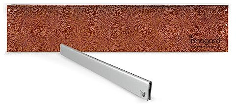 innogard 6002-001 - Bordatura Stretta del Prato - Acciaio corten - 100 x 0,1 cm Bordatura del Prato, Protezione anticorrosione, Altezza 14 cm