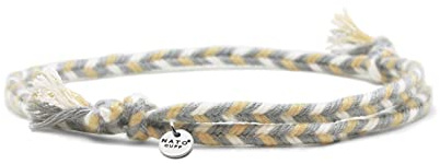 Nato Cuff - Geflochtenes Baumwollarmband 4mm- Handgefertigt in Frankreich - Herren Damen Verstellbares Juwel