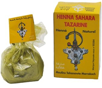 Henna Sahara Tazarine -Lawsonia Inermis- natural y pura 100% coloración natural para cabello y cuerpo