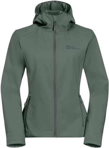Jack Wolfskin Bornberg Hoody W Softshell-jacka, eukalyptus, M, Eukalyptus, M