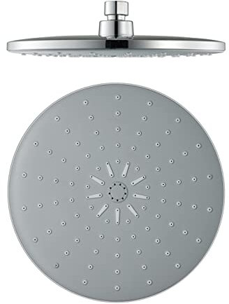 Cabezal de ducha cabezal de ducha grande, cabezal de lluvia de plástico de lujo de ABS, ángulo ajustable y boquillas de silicona antiadronimles, ducha de baño de baño, negro