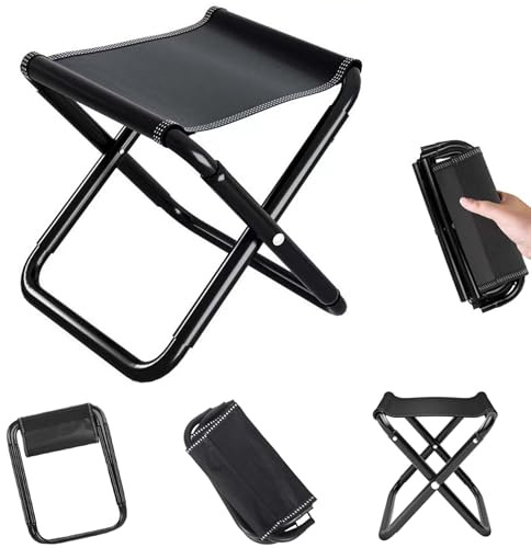 YeahBoom Camping Hocker,Campinghocker Faltbar,Faltbarer Hocker mit Tragetasche,Leicht Sitz Falthocker,Campinghocker Tragbarer,Tragbarer Klapphocker für Wandern Garten Angeln Grillen Strand