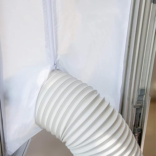 HEIBTENY Air Conditioner Window Seal Kit for Portable AC Units - Hot Air Stop Thermal Insulation Cloth - Energy Saving Sealing Gasket with Zipper for Sliding Windows(400cm)