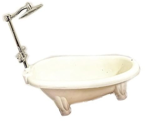 MISUVRSE Baignoire miniature exquise 1:12 pour maisons de poupées, décoration de salle de bain et affichage de collection meubles miniatures pour baignoire