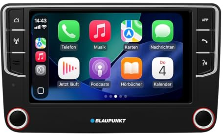 Blaupunkt Wolfsburg 648, Car Multimedia, CAN-Bus Anbindung, 7“ Touchscreen, CarPlay + Android Auto, DAB+, Bluetooth, Freisprecheinrichtung, USB, Aux-Eingang, Rückfahrkamera, 4x45Watt, 12V