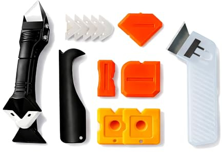 Silicone Sealant Finishing Tool Kit – Silicone Remover & Caulking Tool Set for Grout and Sealant Removal & Finishing in Bathroom, Kitchen & Windows