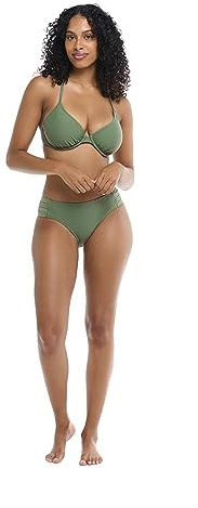 Body Glove womens Smoothies Solo Solid Underwire D, Dd, E, F Cup Swimsuit Bikini Top, Cactus, E US