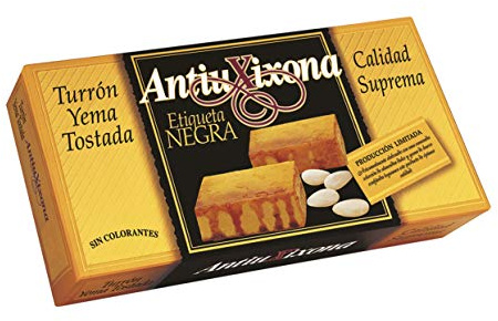 Antiu Xixona Etiqueta Negra - Turrón Yema Tostada 250g