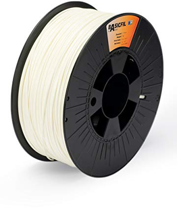 BASICFIL ABS (3D Drucker Filament), 2.85mm, 1kg, Weiß (White)