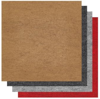 andiamo Teppichfliesen, Klebefliesen, 40x40 cm, 8 m², Beige | 50 Stück, Polypropylen, Nadelfilz, Teppichboden, 4mm, funktional für Wohnräume & Mietwohnung