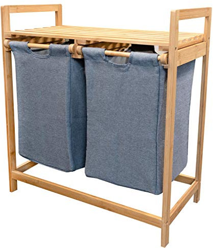 osoltus Bali Bambus Holz Wäschesortierer Wäschesammler