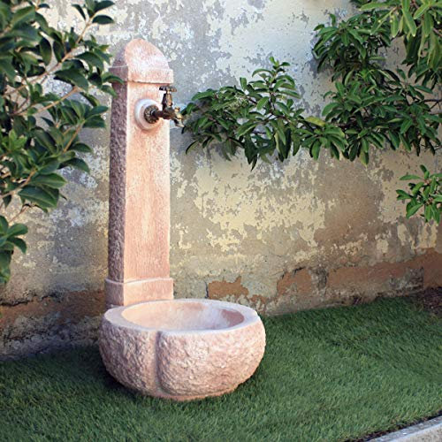 KAM Fuente de jardín exterior de cemento piedra modelo Catania varios colores