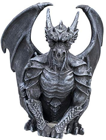 Ebros Gift Figurine décorative gothique blindé Dragon ailé - Gargouille gardien - 15,9 cm de haut