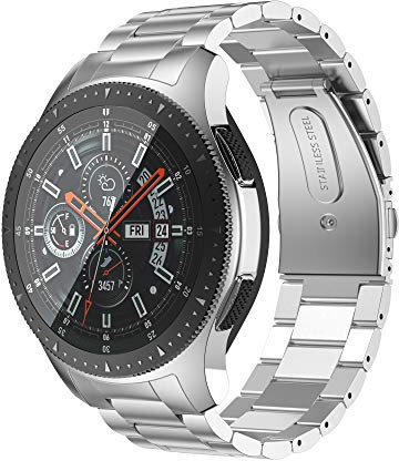 ANBEST Metall Kompatibel mit Smasung Gear S3, Classic Edelstahl Replacement für Galaxy 46mm